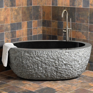 Massive Stein Marmor Bad Badewanne freistehende soking weiße Marmor Stein Badewanne Harz schwarz Marmor Badewannen - Product Image 4