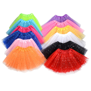 Nouvel arrivage Jupe en tulle avec étoiles pailletées et paillettes Jupe tutu de danse de ballet de couleur unie pour fille et <span class=keywords><strong>femme</strong></span> adulte - Product Image 1