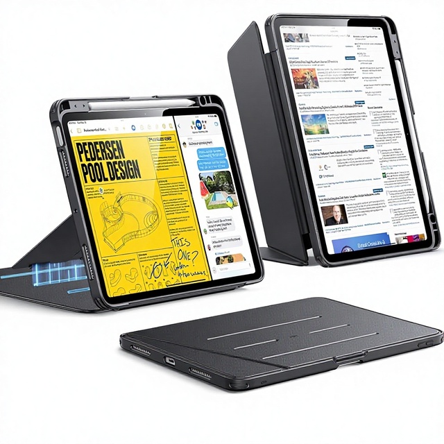 For Case for iPad Air 11-inch (M4/M3/M2 2026-2020) 5th/4th Gen Vertical Stand Multiple Angles Ultra-Stable Pen Holder Flip Case
