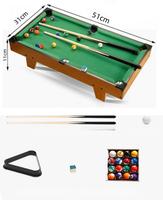 Mini table de billard portable pour enfants et adultes, billard de table avec billes et queues pour les jeux de famille