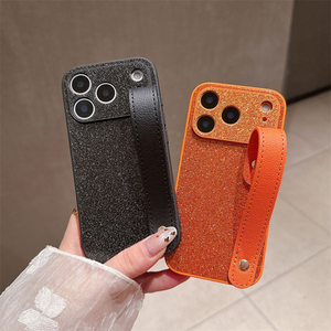 Funda para Teléfono Móvil con Correa Brillante para Muñeca, Compatible con iPhone 17 16 15 14 Pro Max, Soporte de Cuero con Cordón, Cubierta Trasera - Product Image 5
