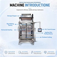 Ligne d'emballage de poudre pour mélange de boisson instantanée (vitamines, glucose, électrolytes) en sachets stick multivoies (8 voies) avec contrôle PLC