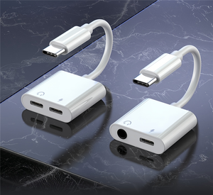 Type-C iOS 8 Pin cho <span class=keywords><strong>iPhone</strong></span> đến 3.5mm jack aux Tai nghe Splitter cáp cho Samsung <span class=keywords><strong>iPhone</strong></span> 15 14 Type-C tai nghe chuyển đổi cáp - Product Image 6