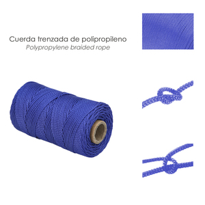 Corda Intrecciata in Polipropilene Blu (Bobina da 100 Metri) - Product Image 3