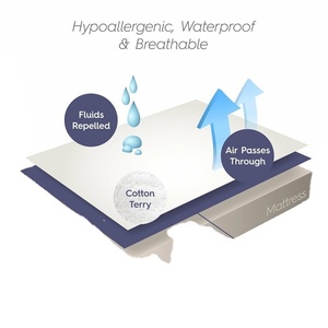Protège-matelas imperméable hypoallergénique à fermeture éclair, <span class=keywords><strong>housse</strong></span> <span class=keywords><strong>de</strong></span> matelas <span class=keywords><strong>anti</strong></span>-insectes, drap-<span class=keywords><strong>housse</strong></span> en vinyle - Product Image 3