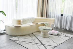 Canapé <span class=keywords><strong>en</strong></span> papier extensible, canapé Long artisanal, <span class=keywords><strong>en</strong></span> 3d, moderne, pour Salon, bureau et zones officielles, 100% - Product Image 6