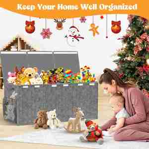 Custom <b>Large</b> Capacity Double Compartment Kids Toy Storage Box Modern Household Organizer Foldable and ReusableToy Storage <b>Bin</b> - Product Image 2