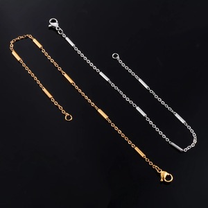 2mm Wide Stainless Steel Bracelet for Women Ladies Hand Cylinder O <b>Chain</b> with <b>Extender</b> Bangle Girl Anklet Jewelry Accessories - Product Image 4