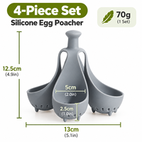 Moule à œufs en silicone souple de qualité alimentaire, support créatif pour la cuisson des œufs, idéal pour la cuisine à domicile, le petit-déjeuner et la restauration