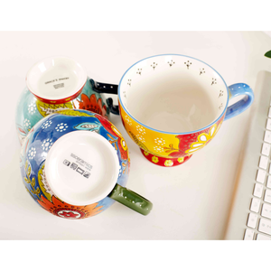 European Van Gogh Style 500ml New Bone China <b>Ceramic</b> Hand Painted <b>Cup</b> Breakfast Mug Flower <b>Ceramic</b> Coffee Mugs - Product Image 5