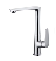 Robinet de cuisine noir mat monotrou à col long, mitigeur chaud/froid à arc élevé, moderne et durable