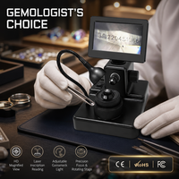 Microscope numérique gemmologique portable 1000x 12MP avec écran intégré, rechargeable par USB, lecteur de code de taille de diamant pour bijouteries