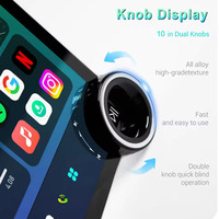 Lecteur multimédia automobile intelligent 10 pouces Android 12 2 Din avec double bouton rotatif, 4G LTE, DSP, navigation GPS