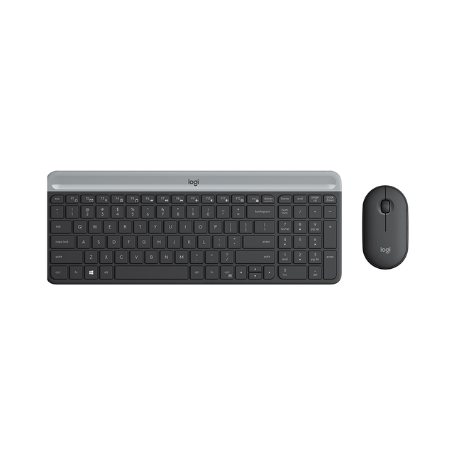 Logitech MK470 Slim Wireless Keyboard and Mouse Combo Ultra-slim Compact Quiet Wireless Keyboard Mouse