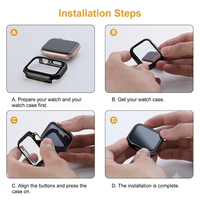 Casing Pelindung Smartwatch PC Keras dengan Desain Slim Fit dan Bumper Anti Gores Tahan Benturan untuk Apple Watch Series
