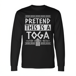 Camiseta de Manga Larga con Estampado Digital de Estilo Clásico para Disfraz de Fiesta, Simulando una Toga - Product Image 2