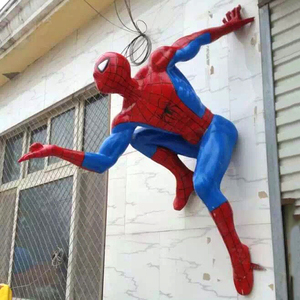 Statue de Spiderman grandeur nature en fibre de verre et résine, décoration extérieure, film d'action, sculpture de personnage de <span class=keywords><strong>super</strong></span>-<span class=keywords><strong>héros</strong></span> - Product Image 5