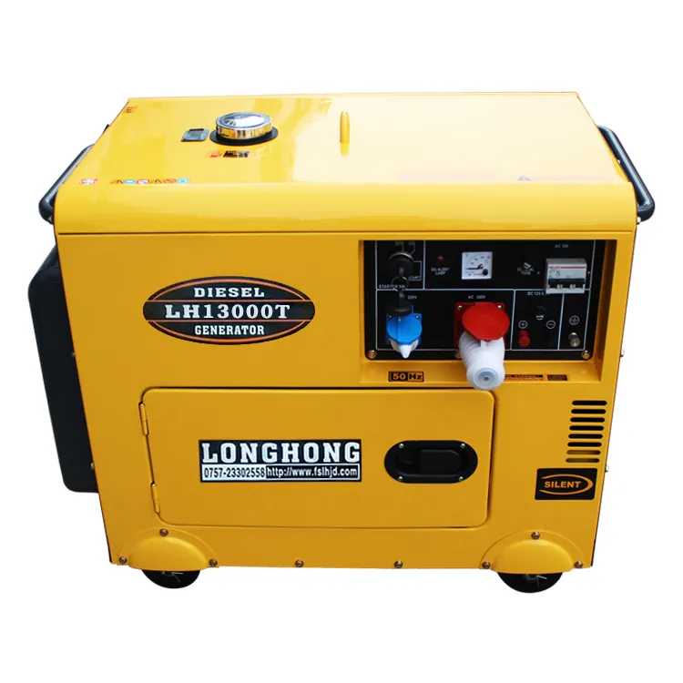 Generator 10KW 12kVA untuk rumah, generator digital senyap dapat digerakkan dengan roda cerdas diesel senyap