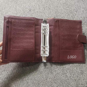 Organiseur de budget en cuir PU avec logo personnalisé, classeur à 6 anneaux rechargeable, agenda, carnet à spirales, carnet de suivi des dépenses <span class=keywords><strong>pour</strong></span> la planification financière - Product Image 1