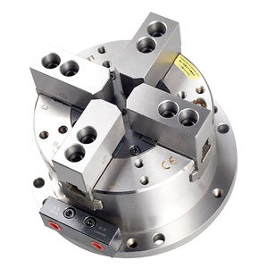 Mandril de potencia sólida de 6 pulgadas para fresadora de perforación de torno <span class=keywords><strong>CNC</strong></span> Cilindro vertical neumático de 4 mordazas Accesorio genérico incorporado - Product Image 1