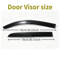Visera de Acrílico para Puerta de Toyota Tacoma Crew Cab 2016-2023, 4 Puertas, Protector Solar para Ventana, Deflector de Lluvia, Venta Directa de Fábrica
