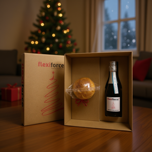 Caja de Regalo Navideña Personalizada Flexiforce con Prosecco y Set de Repostería de Italia - Product Image 3