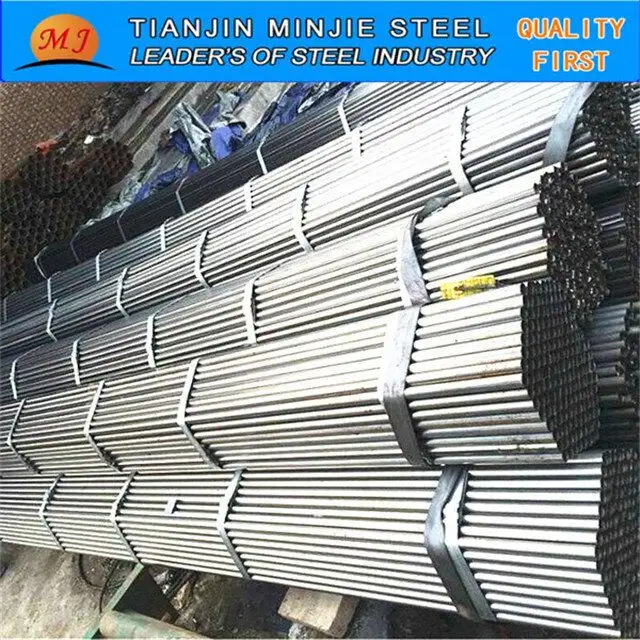 Tianjin metal building materials customized welded steel pipes Gi galvanized ERW carbon steel welded pipe for construction