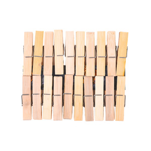Pinces à linge en bambou naturel Tianyu, 20 pièces, design minimaliste écologique pour le linge et le rangement - Product Image 5