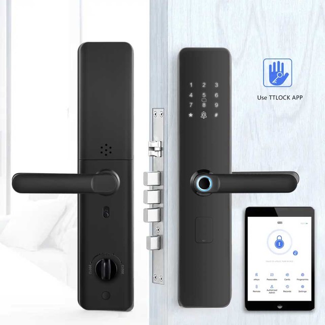EBKN Material Smart Lock Door Card Key Apartment Intelligent Door Lock Aluminium Black Silver Customize Body