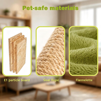 Arbre à chat multi-niveaux, centre d'activités pour chats en peluche avec condo privé, griffoir en sisal, poteau et grand hamac pour chats d'intérieur