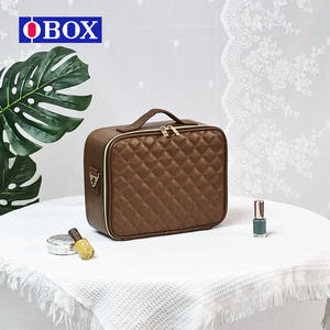 Bolsa de Maquillaje Merlad de Gran Capacidad con Cierre de Cremallera, Asa Suave, Estuche Cosmético, Color Marrón Maillard, Primavera 2024 - Product Image 4