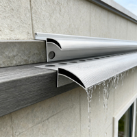 Ligne d'égouttement de bec d'aigle en alliage d'aluminium de haute qualité style moderne pour la gouttière de pluie d'avant-toit de mur extérieur pour l'usage d'appartement