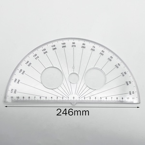 Chất Lượng Tốt Biểu Tượng Tùy Chỉnh 25Cm Lớn Thước Góc 180 Độ Nhựa Hình Bán Nguyệt Thước Góc Cho Các Trường Học Văn Phòng Phẩm Giáo Dục Công Cụ - Product Image 2