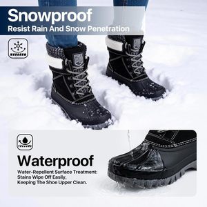 Botas de Nieve Impermeables para Mujer FOXA, Forradas de Felpa, Aisladas para Clima Frío - Product Image 3