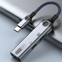 Adaptor Data pengisi daya Cepat PD 60W, adaptor USB C ke USB 3.5mm kualitas Super 3-in-1 Gaming Headphone dan pengisi daya