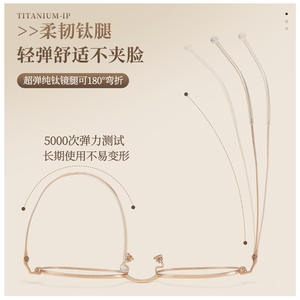 Montura de Gafas Ovaladas Danyang 6206 de Titanio Puro, Ligeras, Unisex, Montura Completa, Lentes Acrílicas - Product Image 5