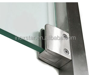 <strong>square</strong> Notch in Glass Clamp Balcony Staircase Railings Stainless Steel <strong>square</strong> Glass Clamp - Product Image 5