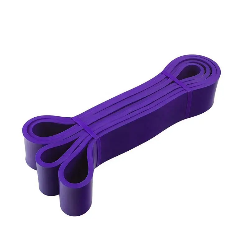 Lila Farbe Hot Sale Benutzer definiertes Logo Lang Groß Pull Up Assist Gym Home Single Elastic Training Gummi Fitness Loop Resistance Band