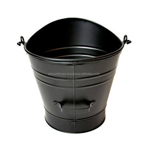 ถังถ่านหินเหล็กทรงกลมทำด้วยมือถังโลหะทำจากโลหะสีบรอนซ์ดีไซน์คลาสสิกสำหรับกลางแจ้ง - Product Image 2