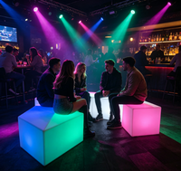 Meuble cube LED multicolore lumineux avec télécommande, indice de protection IP54, intensité réglable, pour Halloween, Noël, mariage, décoration intérieure, fête en extérieur