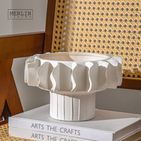 Merlin Living Fait Main Coupe à Fruits Moderne Pince Fleur Assiette à Chocolat Autre Décoration Intérieure Usine de Chaozhou Vente en Gros OEM