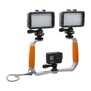 Suptig Plate-forme de <span class=keywords><strong>plongée</strong></span> sous-marine en alliage d'aluminium, support de stabilisation portable en silicone à double <span class=keywords><strong>poignée</strong></span> pour appareils photo DJI et Insta360 - Product Image 1