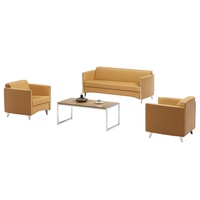 Neues Produkt Rundes Kleines Heimbüro mit Couch Executive-Sofa-Set Kunstleder Bürosofas