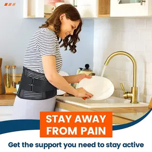 Breathable Nylon Waist <b>Support</b> Brace <b>for</b> Men Women Lower <b>Back</b> Pain Relief Lumbar <b>Support</b> <b>Sciatica</b> Herniated <b>for</b> Heavy Lifting - Product Image 6