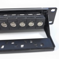 Panneau de brassage réseau UTP sans outil CAT6 RJ45 24 ports 19 pouces 1U, panneau de brassage modulaire Cat6 avec 24 connecteurs Keystone
