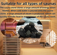 Pierres de sauna pour salle de sauna à vapeur sèche, pierres de sauna minérales naturelles, emballage personnalisé OEM, vente en gros