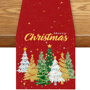 Camino de Mesa y Mantel Navideños Tejidos, Diseño Art Deco Ecológico, Lavable, para Decoración Interior del Hogar y Hoteles - Product Image 1