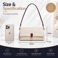 Sacs à bandoulière pour femmes en cuir PU tressé, sac à rabat, sac à main bandoulière, petit sac carré, logo personnalisé, vente en gros