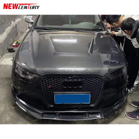 Capot de capot de moteur de style B9 en fibre de carbone pour Audi A4L de 2013 à 2016