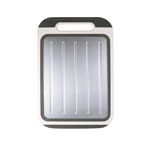 Planche à découper 3-en-1 en paille de blé, plastique et aluminium, résistante au lave-vaisselle, réutilisable, pour la découpe de viande et la décongélation rapide, pour la cuisine - Product Image 5
